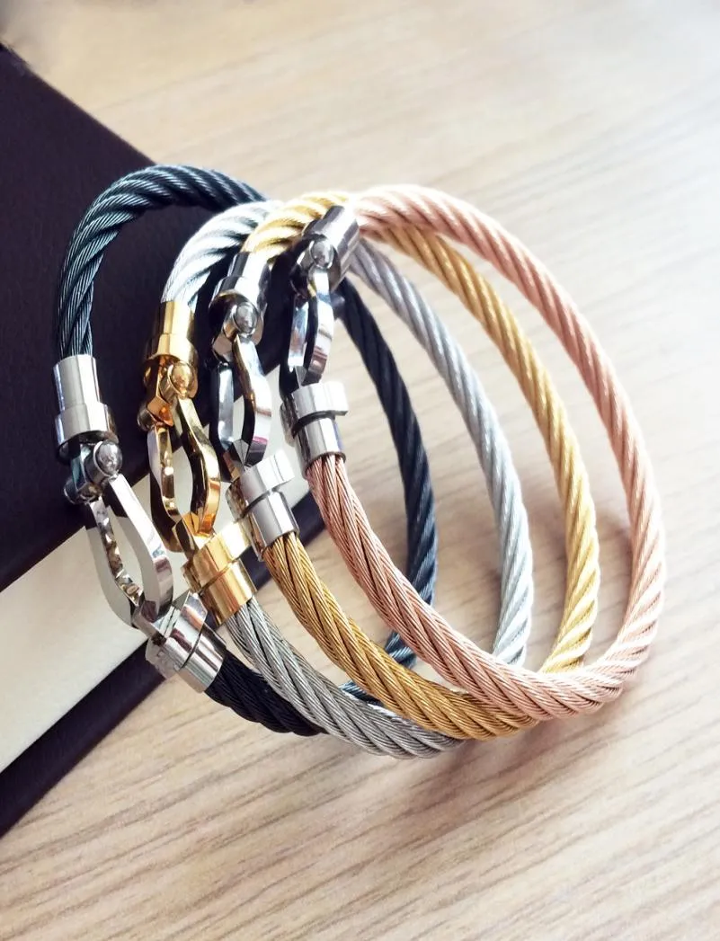 Klassiker Stil Männliches Armband Hufeisenschnalle Edelstahlarmband Handgewebte Lederschmuck Männer039s Frauen039S Geschenk8729473