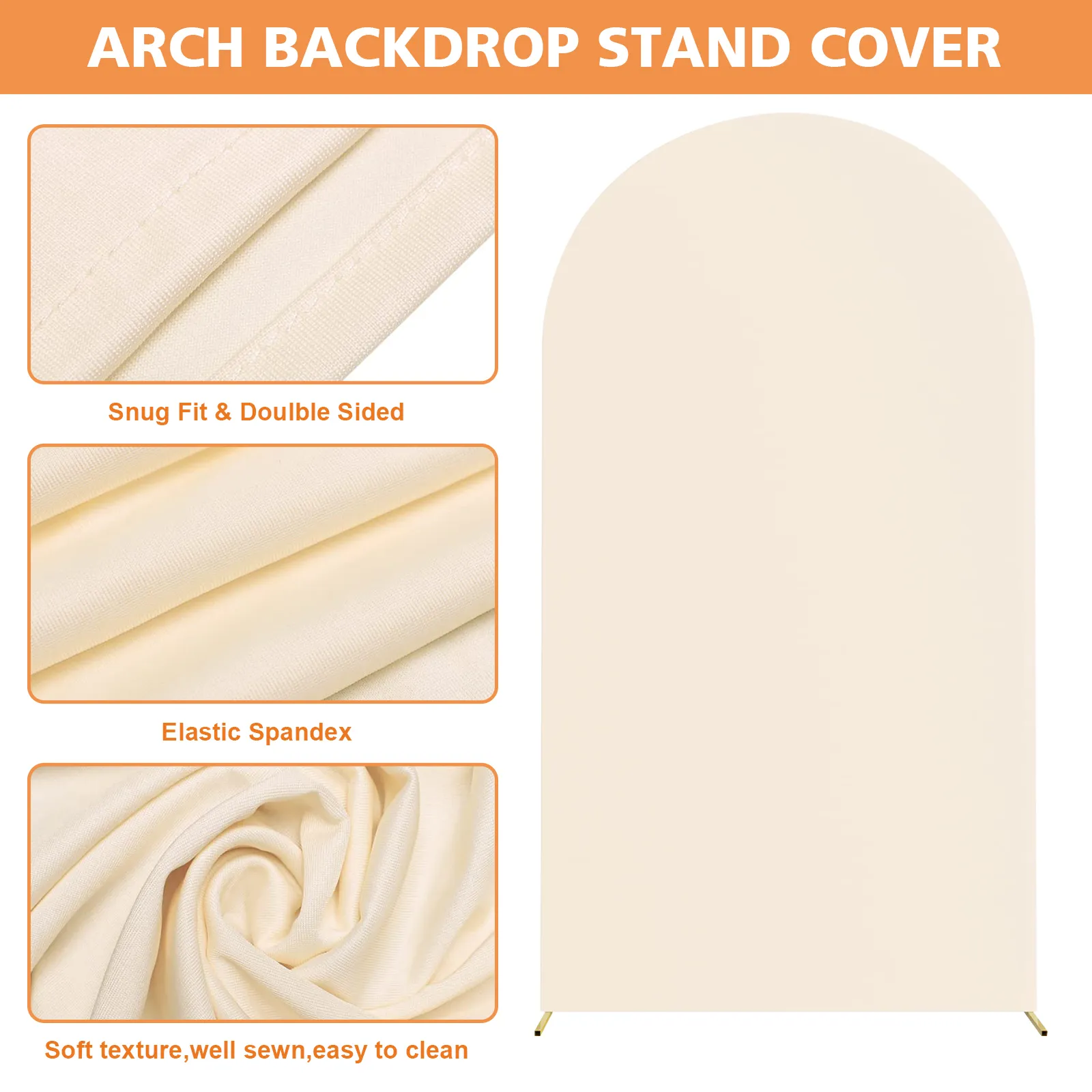 7.2ft Round Backdrop Stand, Stable Balloon Arch Stand, Metal Wedding Arch Bac