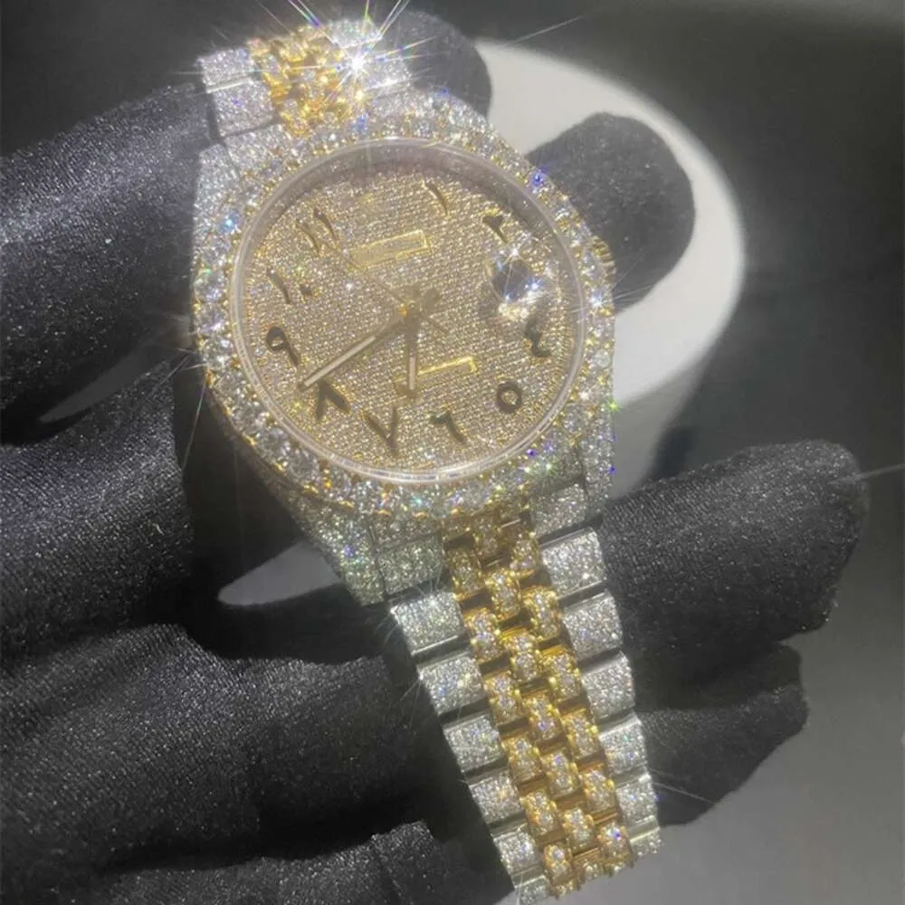 Luxury Looking Fullt Watch Iced Out for Men Woman Top CraftSmanship Unikt och dyr Mosang Diamond 1 1 5A Watchs For Hip Hop Industrial Luxurious 5929