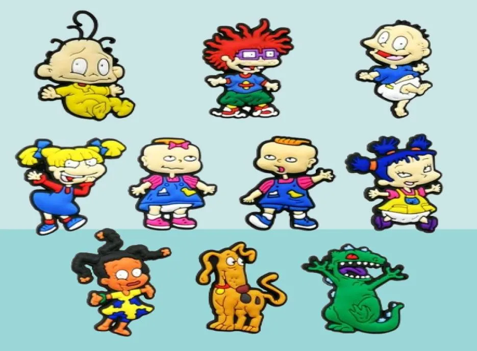 100pcs المخصصة Rugrats في باريس PVC SHARMS SHARMS SHOECHARRARM أزياء الملحقات الموضة jibitz ناعمة للأحذية 1862320