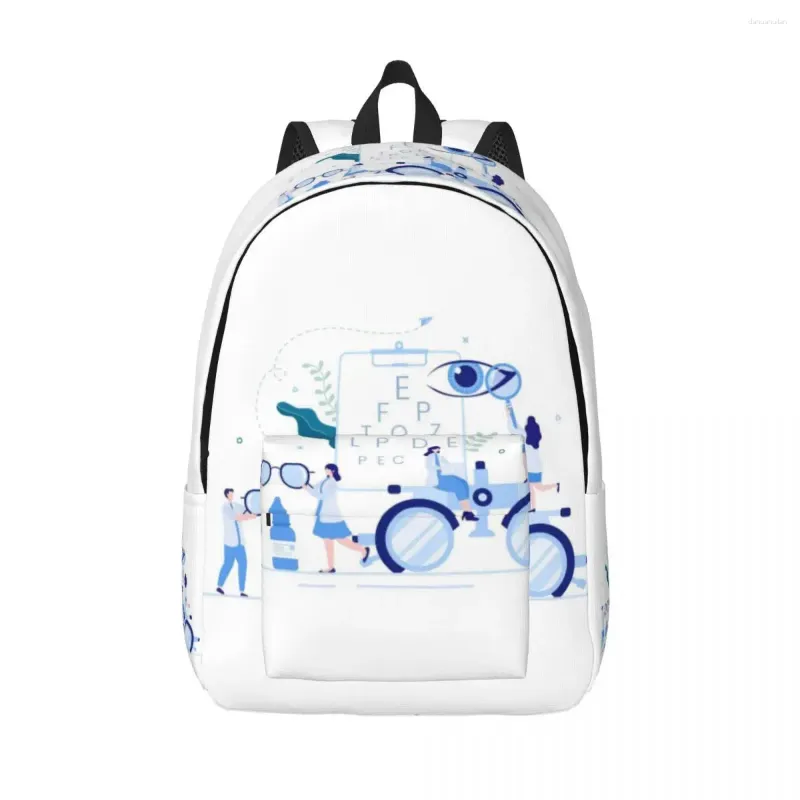 Backpack Eye Egzamin płócienne plecaki dla mężczyzn Kobiet Szkoły College Student Bookbag Pasuje 15 -calowe szklanki laptopów