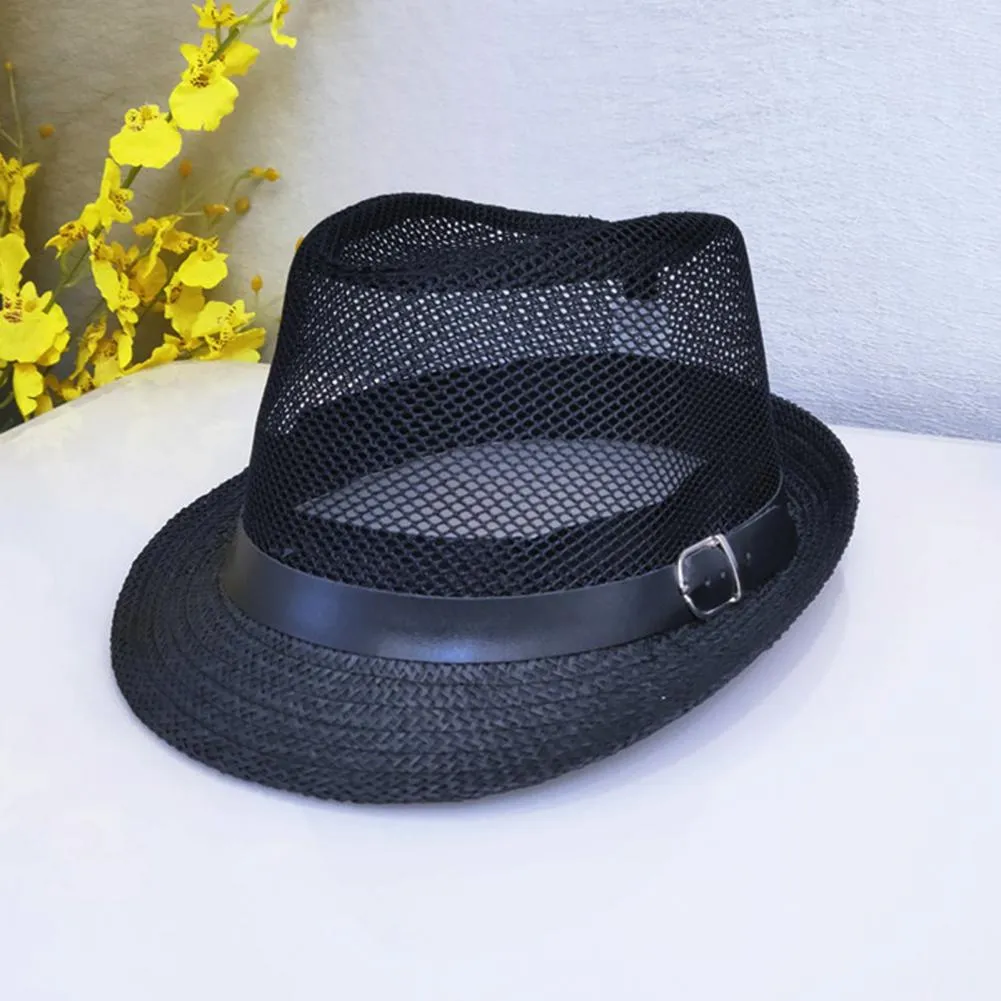 Stylish Unisex jazzy hat with Wide Brim Belt for Sun