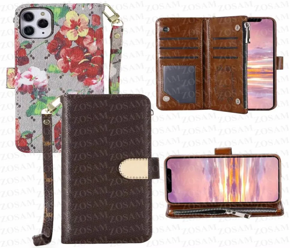 Luxurys Floral Letter Folio Wallet Celosuli Case per iPhone 14 Plus 14Pro 13 13Pro 12 Pro Max 12Pro 11 11Pro XS XS XSMAX Leather2391737