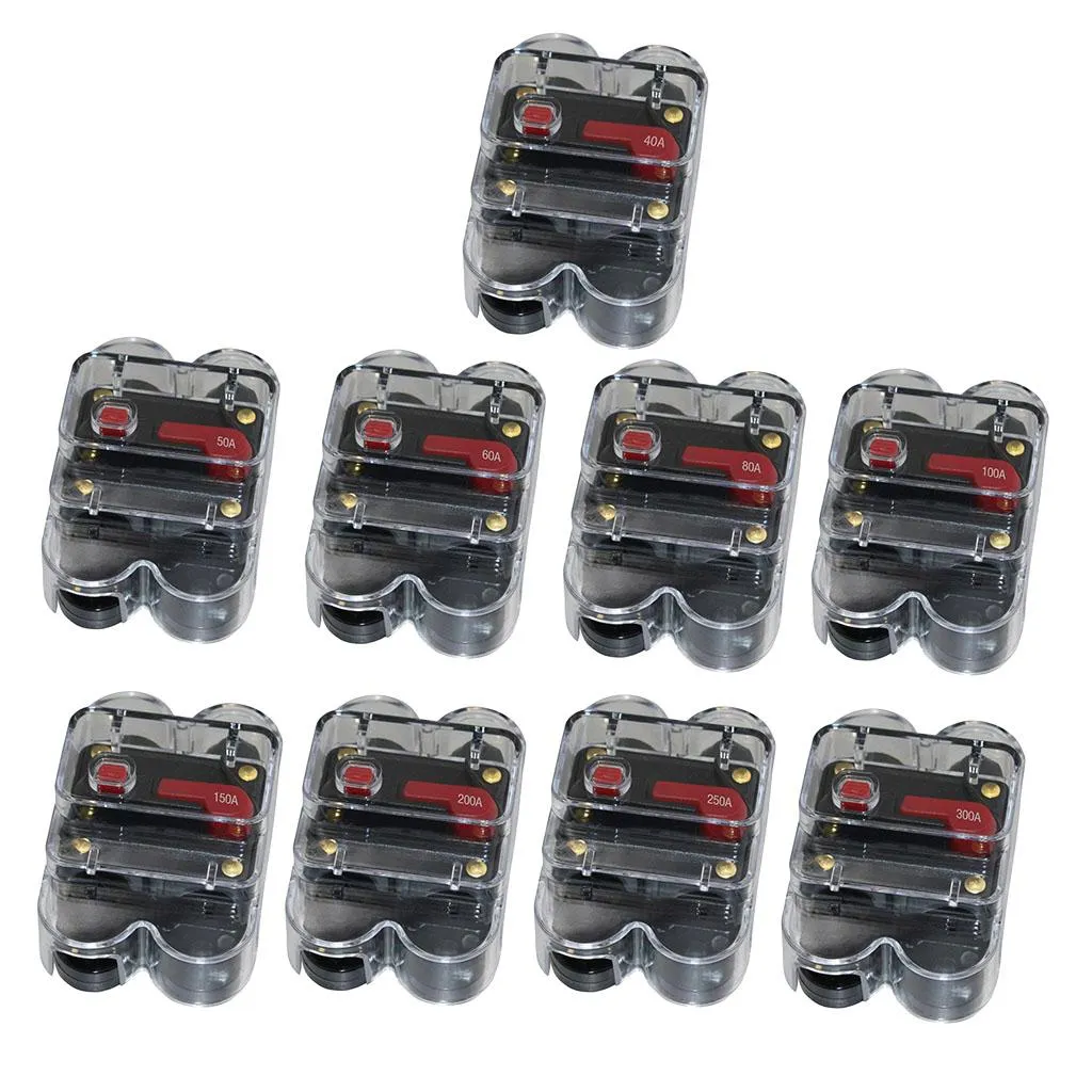10-150A AMP Auto Car Truck Audio Solar Energy Inline Circuit Breaker Fuse Holder Stereo Amplifier Refit Fuse Adapter