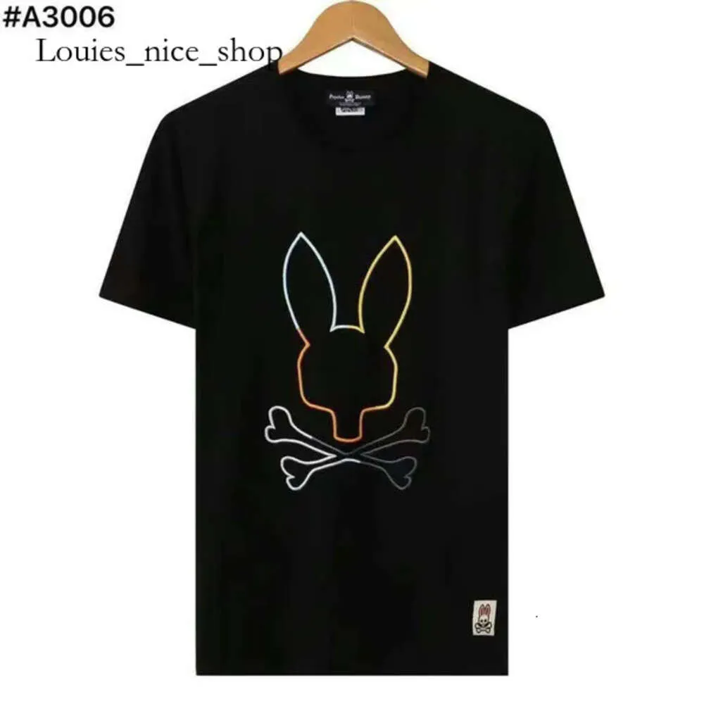 Physcho Bunny Rabbit Shirt Mens Homme Camisa Masculina Men Designer Chemise Homme Skull Rabbit Top Quality Crazy Short Sheeves Shirts Psychological Bunny 804