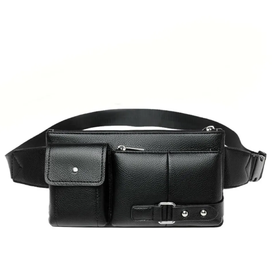 Sacs de taille Fanny Pack Black Emplaiproof Money Bel Band Men Purse Pourse Adolescent Portefeuille de voyage Male Sports extérieurs 2542