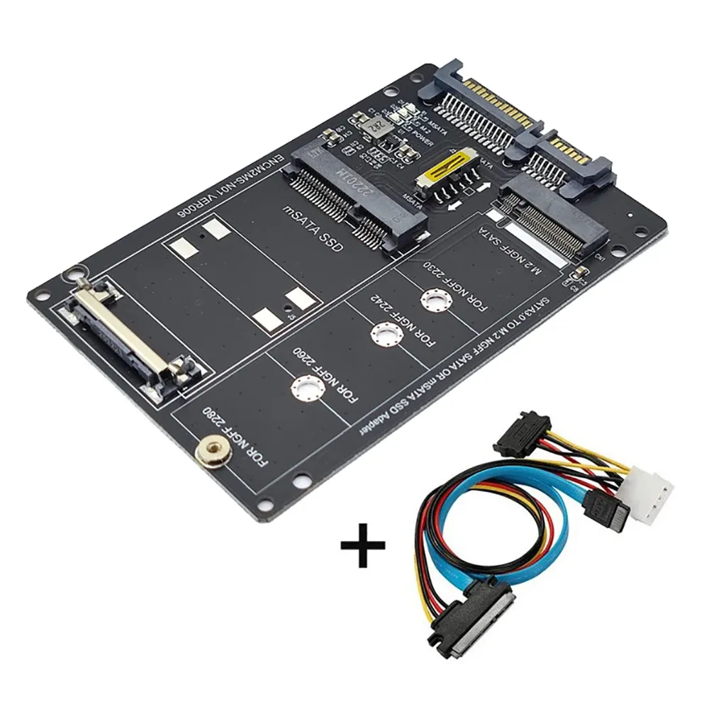 Kartlar M2 Anahtar BM MSATA SSD - SATA3.0 22pin Adaptör M.2 NGFF 22302280 SSD Adaptör 2 Arada 1 Dönüştürücü Kartı PC Dizüstü Bilgisayar Ekle Kart Ekle