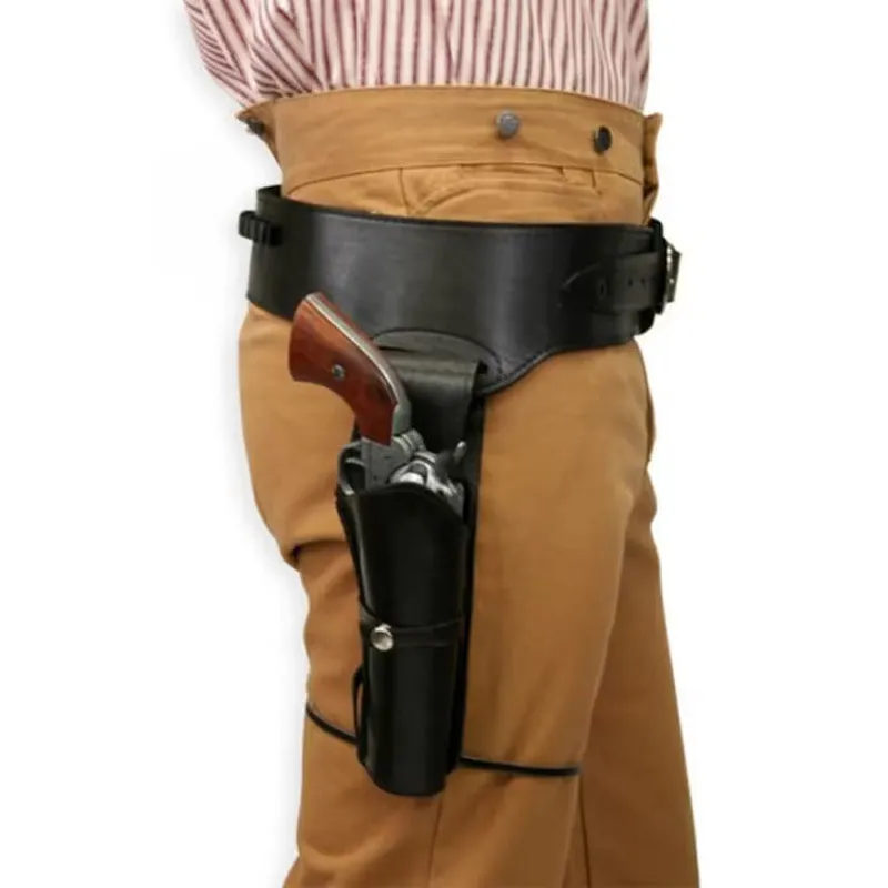 Medieval Retro Pistol Holster Steampunk Concealed Faux Leather Pistol Holder Renaissance Pirate Stone Lock Holster Western Cowboy Revolver Bag
