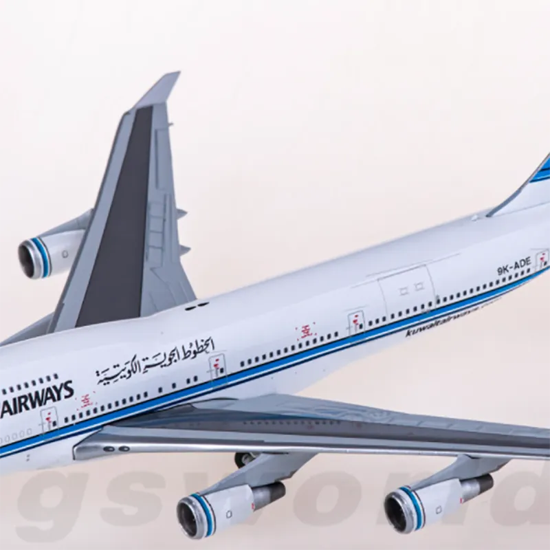 JC Wings 1: 400 Ölçekli LH4277 Kuveyt Airways 747-400 9K-ADE Alaşımlı Die-Cast Uçak Modeli Koleksiyon Oyuncak Hediyesi