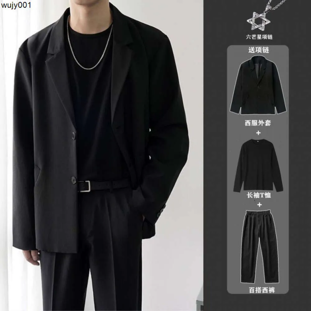 Style Jacket Casual Top Student Suit Mens