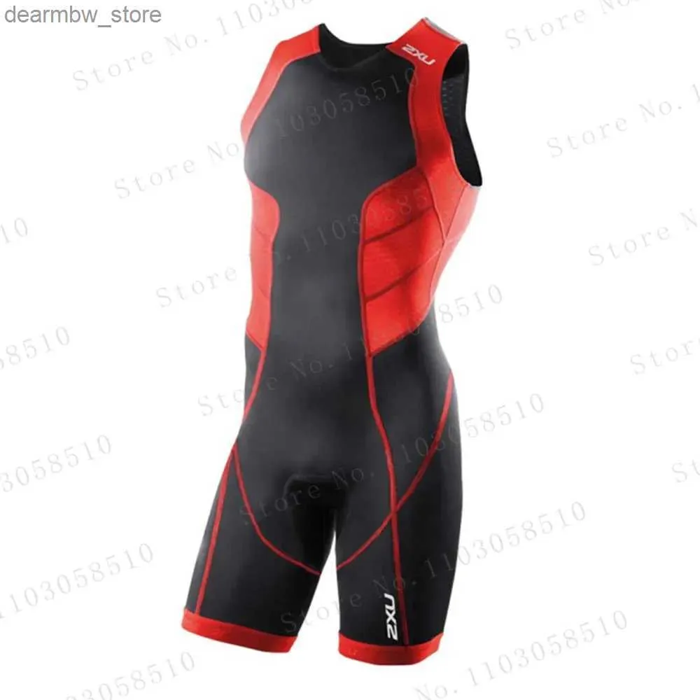 Rowerowe koszulki Zestki Zxu Trisuit Triathlon Men Triathlon Ubrania SEVESS SKINSUIT SKINSUIT SKITES Summer Triathlon Suit Men Cycling Jerseys L48