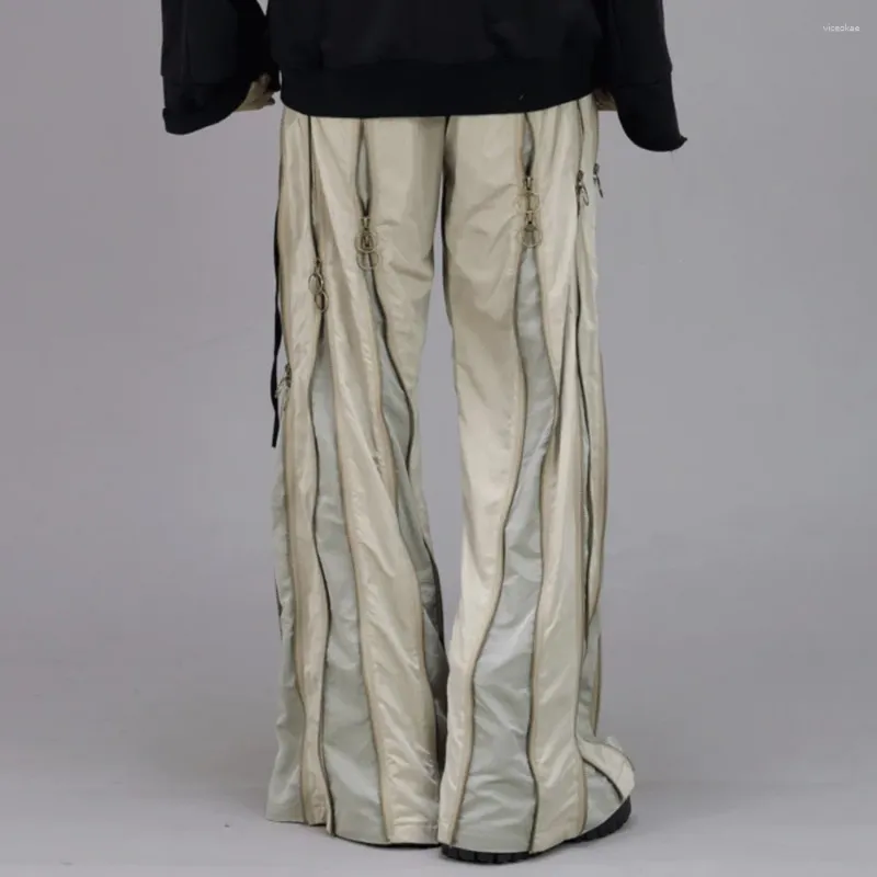 Niche de pantalon pour hommes déconstruit Bell-Bottom design des pantalons de haute qualité