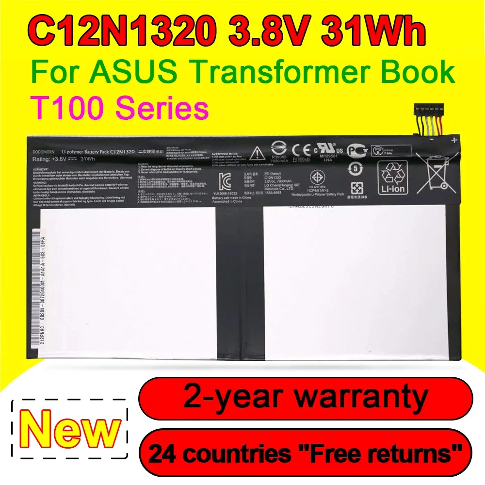 Batterien Laptop Batterie C12N1320 für ASUS -Transformator Buch T100 T100T T100TA T100TAC1 Serie 3.85V 31WH