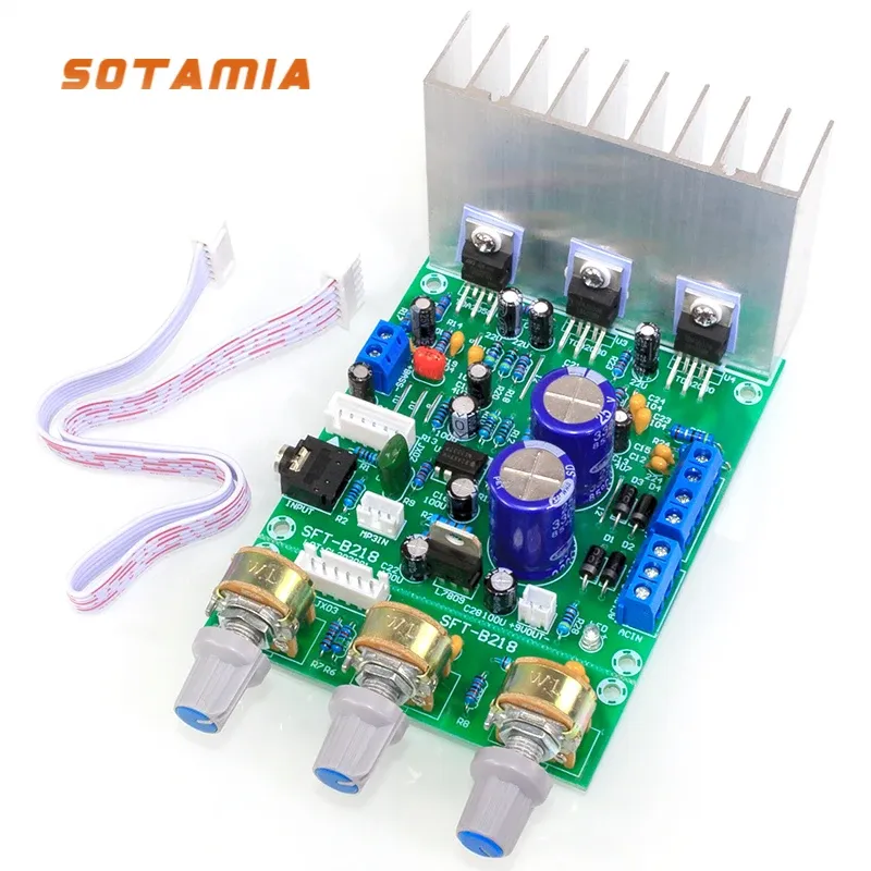 Wzmacniacze Sotamia TDA2030 Subwoofer 2.1 Wzmacniacz płyta audio 15wx2+30W wzmacniacza wzmacniacza wzmacniacza Mini amp DIY Smart Home