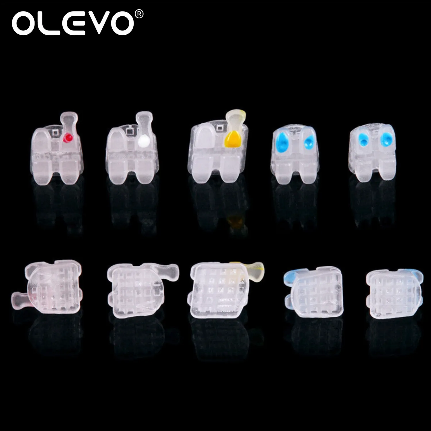 Tweed Brackets 20-Pack Dental Orthodontic Ceramic transparent teeth...
