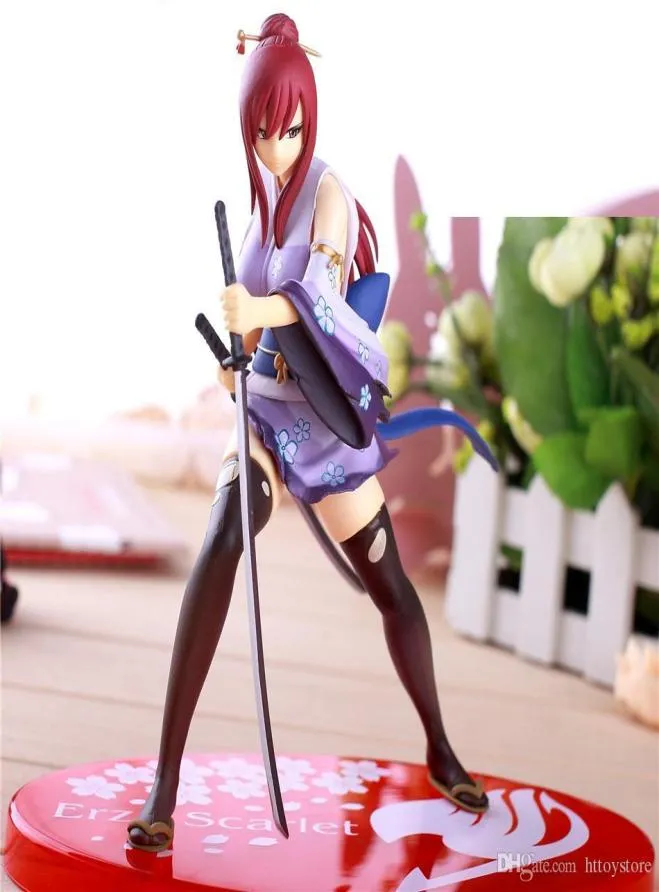 HTT Fairy Tail 2 Edition Erza Scarlet Doll 17 Échelle peinte PVC Action Figure Sexy Migne Girl Collectible Modèle Toys Anime Figure2964108