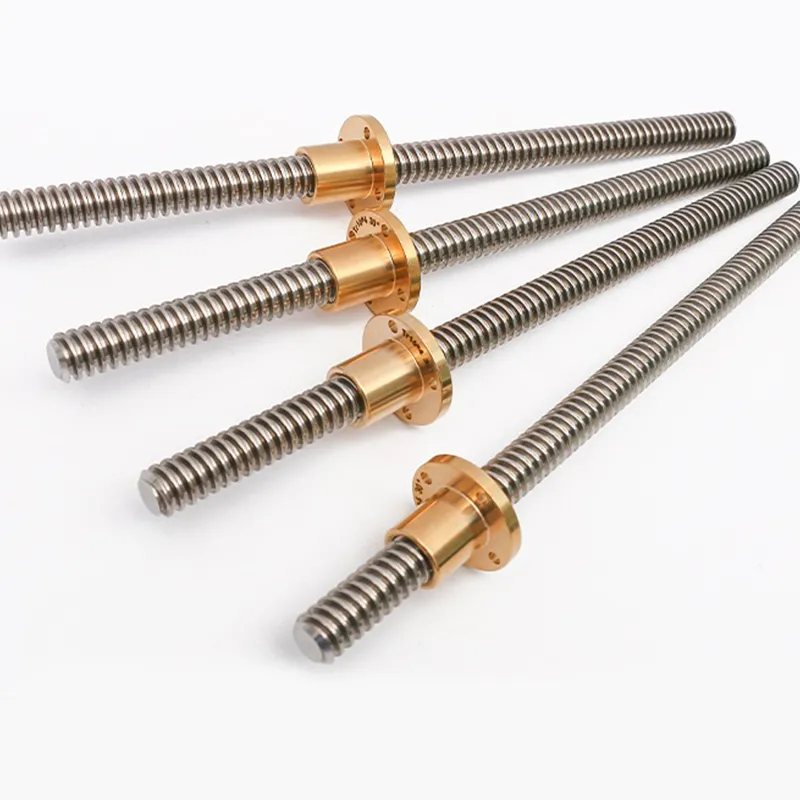 T16 Lead Screw 100mm 150 200 250 300 350 400 500 600mm lead 2/3/4/8mm screw large lead trapezoidal screw 3D printer screw stepp