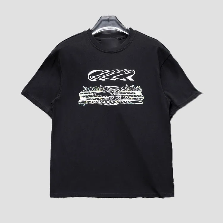 Printemps et d'été Nouveaux vêtements pour la mode à succès pour hommes Modèles de mode imprimées à manches courtes à manches décontractées T-shirt en vrac Pure Cotton Street Hip Hop Tendance Clothes G21