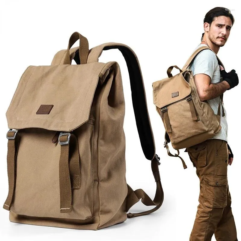 Backpack Student Schoolbag Shoulder Travel Canvas Bag Female Large Capacity Trend Casual Men's Computer