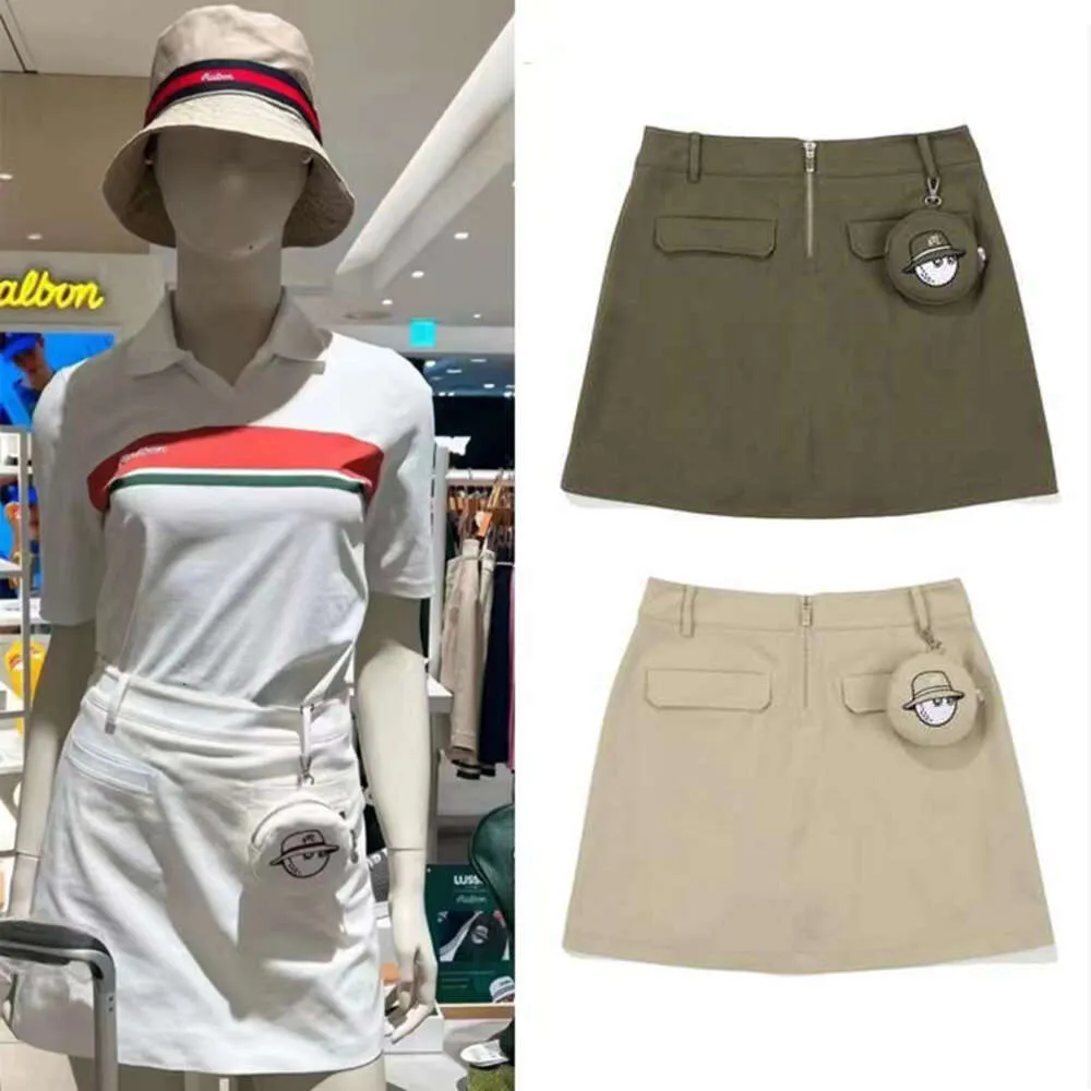 Golf skirt high waist anti-slip ah line skirt mini Fanny pack makeup bag skirt women breathable slim short culottes