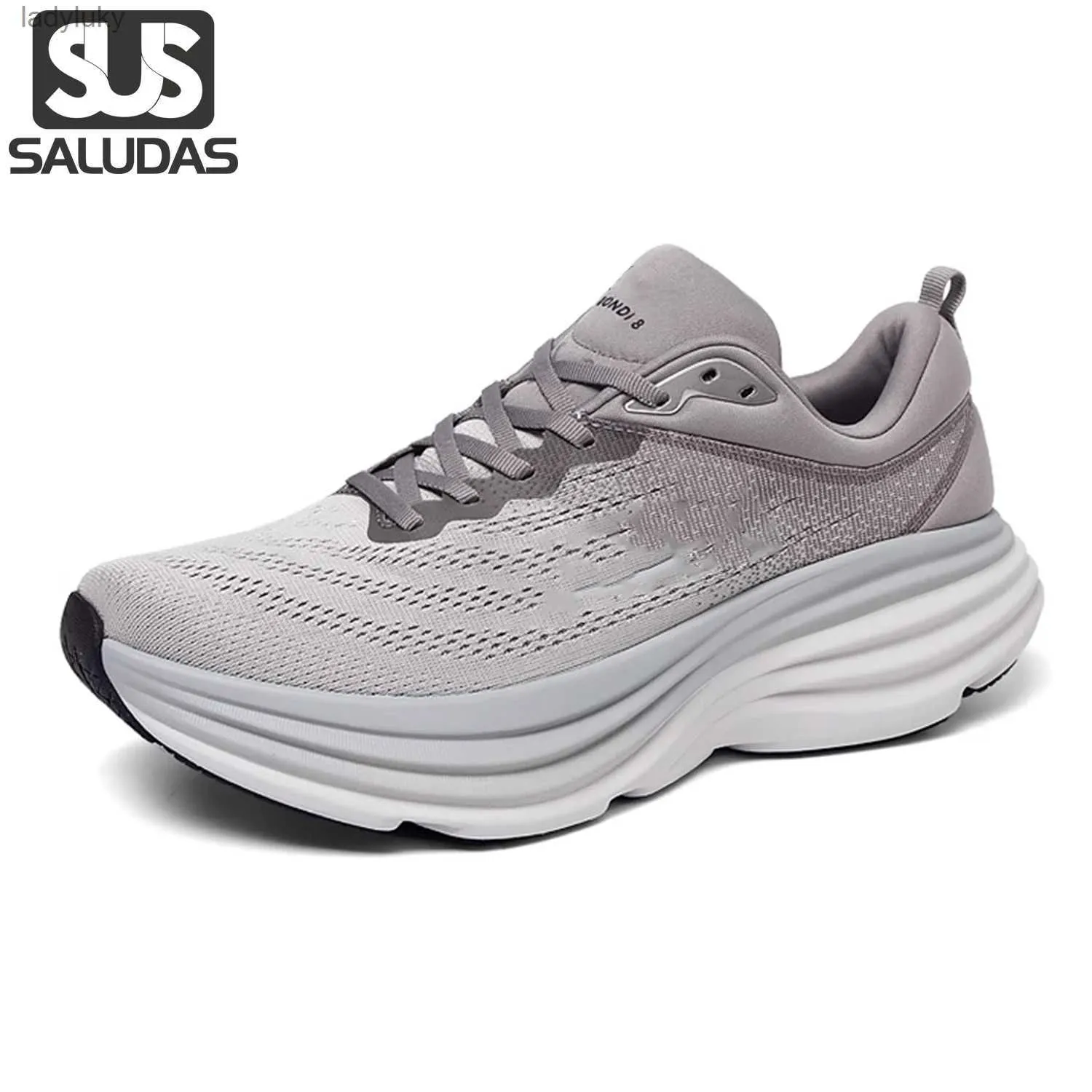 Chaussures athlétiques Saludas Bondi 8 Chaussures hommes Chaussures de course Femmes Chaussures sportives décontractées Sole Sole Plans élastiques Outdoor Fitness Tennis Chaussures Sports C240412