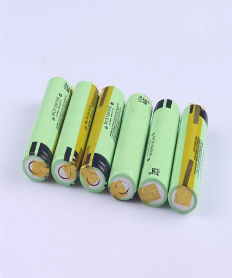 Helt nytt NCR18650B 3400mAH 18650 Batteri laddas med flikar 18650 37V Batteri med nickelbandsflikar Batteri med Preweld T7189026
