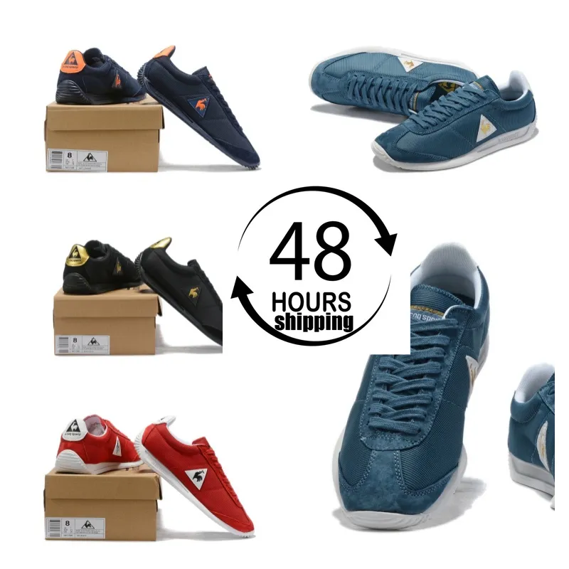 2024 Chaussures de créateurs en plein air Le Coq Casual Shoes Sneakers Chaussures Femme Femme Men Soft Jogging 36-44 Taille Blanc Blue Jaune Livraison gratuite Français Classic Français