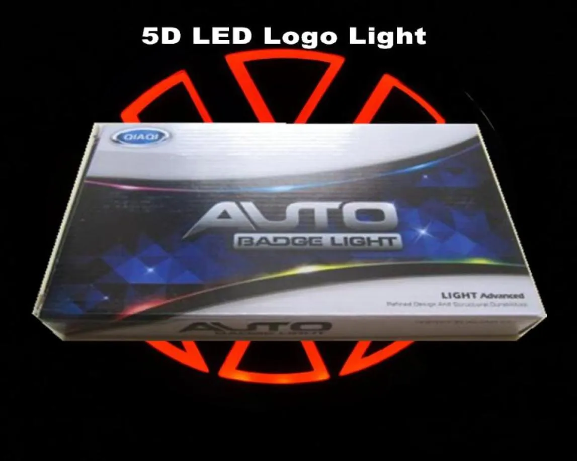 5D CAR LED Emblem Lights Auto Badge Symbols White Blue Red Logo Lighting Accessories 11CM7160299