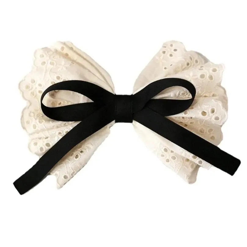 Hair Clips Hollowout Bowknot Clip Sweet Ballet Multi Layer HairClip Girl Tool For Thin French Barrettes Y1UA