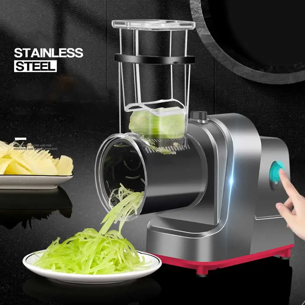 Grinders 5 couteaux Fullautomatic Vegetable Slicer Electric Vegetable Cutter multifonction Maison de la maison Slicer Kekenmachines anglais