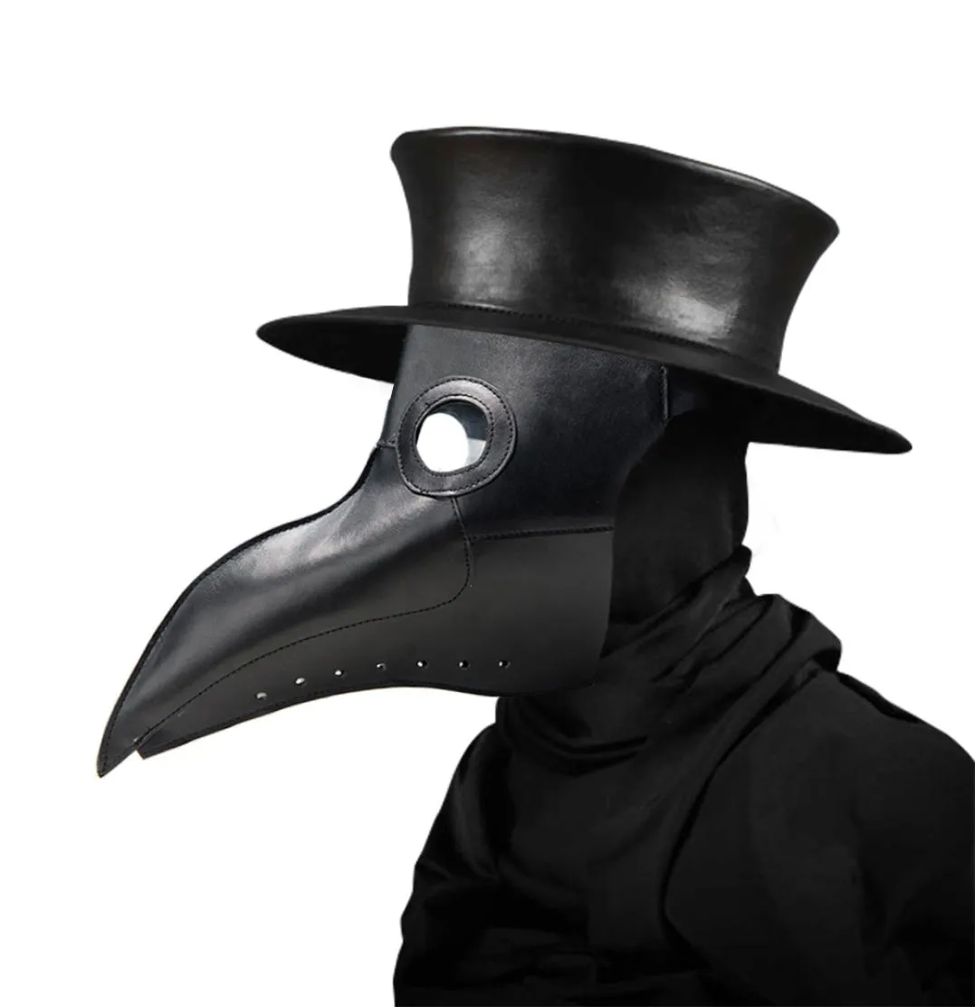 Nouveau Plague Doctor Masks Beak Doctor Mask Long Nose Cosplay Mask Gothic Retro Rock Leather Halloween Beak Mask6560226