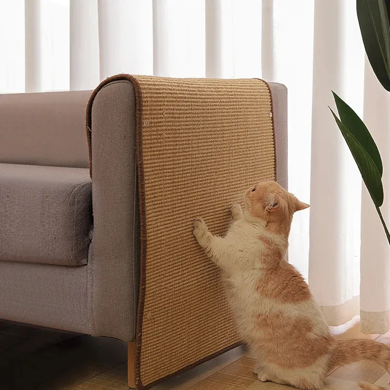 Chat Scratcher Sisal Board Cat Bed Cat Scraper Cats Arbre Protective Sisal Mat pour les chats pour assurer la sécurité de vos meubles 240407