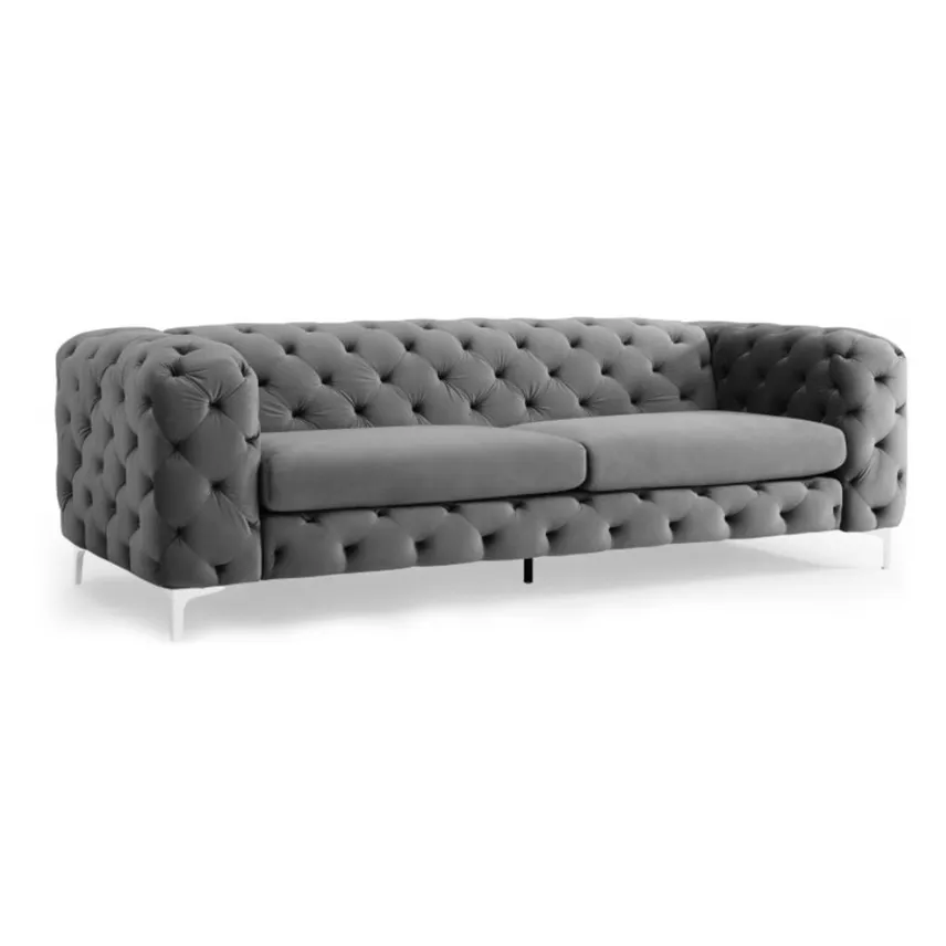 2024 Modern Living Room Sofa Seat in Stock Luxury Sofa Set Couch Customized Velvet or Leather Chesterfield Sofa