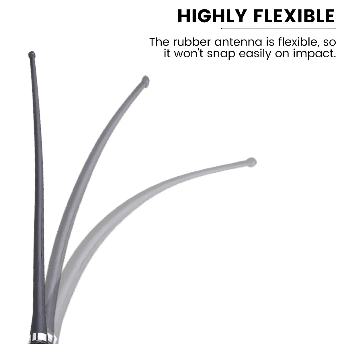 180° Swivel Base Car Radio Antenna with Rubber AM/FM Signal Aerial for ...