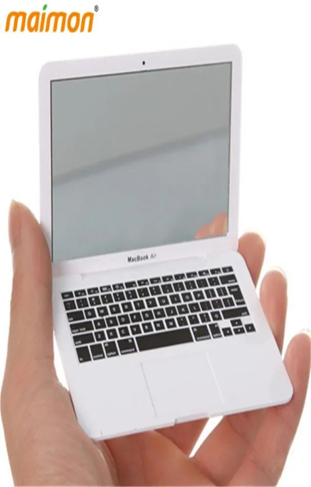 1 adet yenilik MacBook hava makyaj aynası defter mini taşınabilir cep aynası kozmetik aynalar1061797