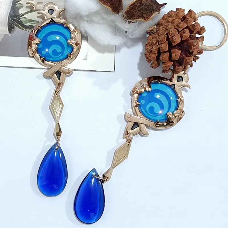 Collier Et Porte-clés Furina Fontaine Cristal - Pendentif Focalors Genshin Impact - Accessoire Anime Et Cosplay