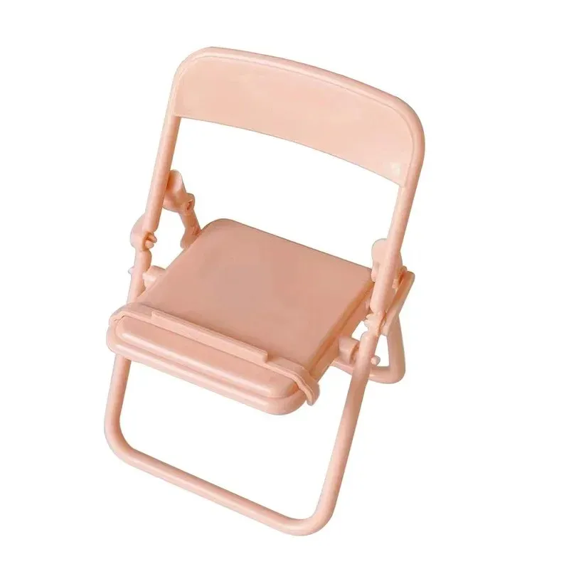 Mini-chaise de téléphone mobile support portable mignon tabouret pliant réglable coloré