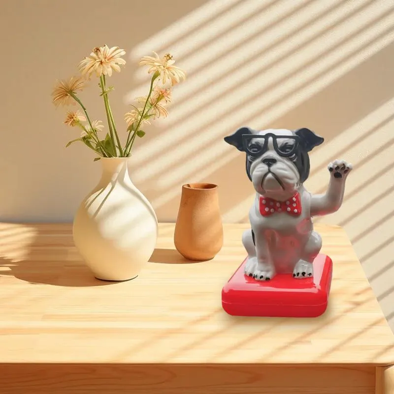 Solar Dancing Dog Car Decor Eco friendly Cute Auto Dashboard Ornament for Stress Relief Fun Durable Swinging Puppy Toy for Driver s Joy Boredom