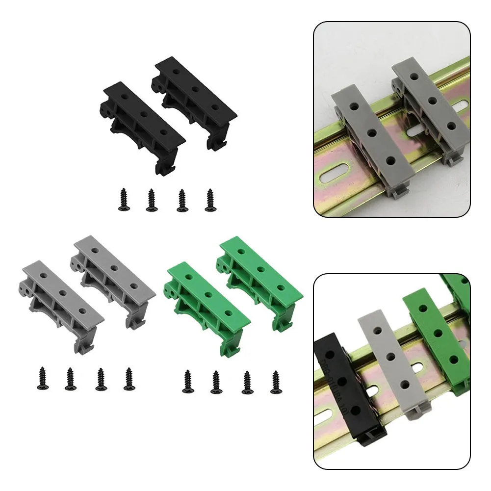 Lhbwhiz Lot De 20 Adaptateurs Rail DIN 35mm + 40 Vis - Support PCB Pour Alimentations, Relais - Montage Facile