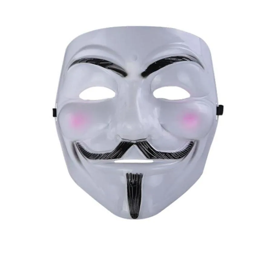 V för vendetta mask anonym kille fawkes fancy cool kostym cosplay mask för fester karnevaler en storlek passar de flesta tonåringar till vuxna4405482