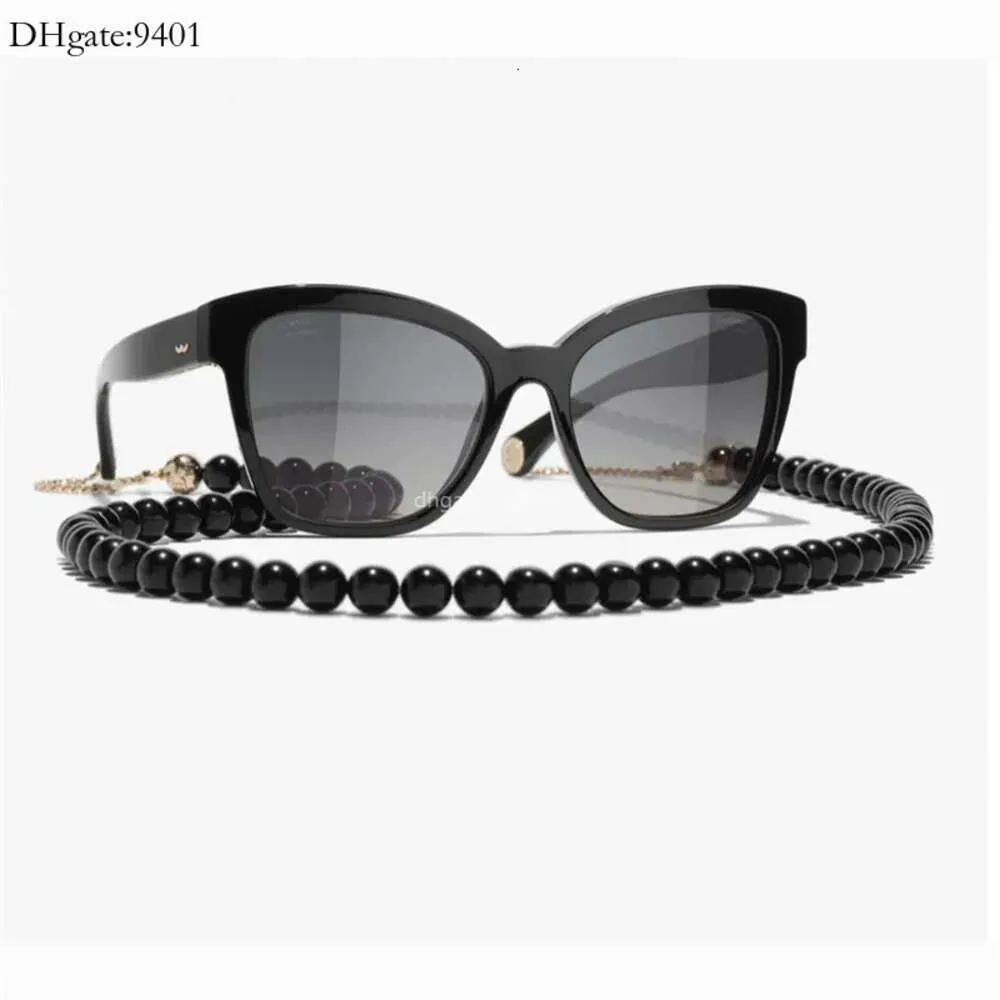 Sunglaes Beaded Designer Women with Chain Design CH Sun Glaes Lady Fashion Claics Pilot Driving Outdoor Sports Travel Beach High Quality