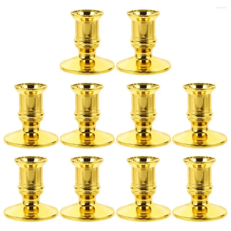 Mum Tutucular 10 Pc Tealight Candleight Plastik Stand Düğün Dekoru Dekorasyonları Konik Kapalı Şamdan