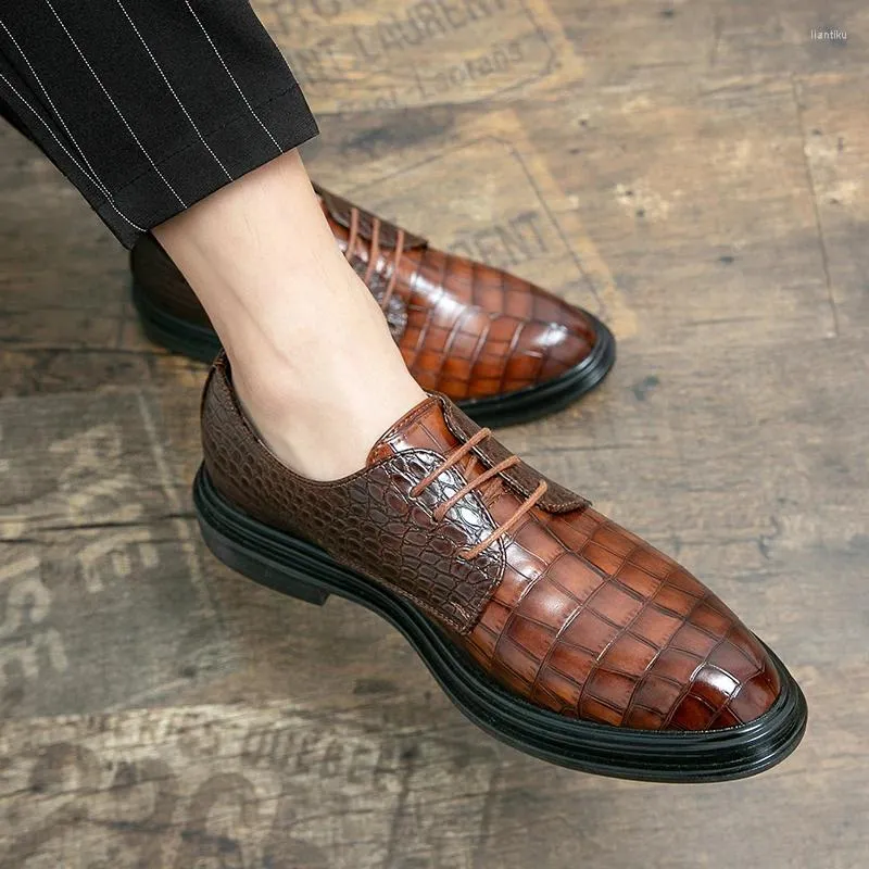 Scarpe casual abito da uomo uomini di lusso matrimonio Oxford in pelle mocsins traspirante piattaforma di marca originale