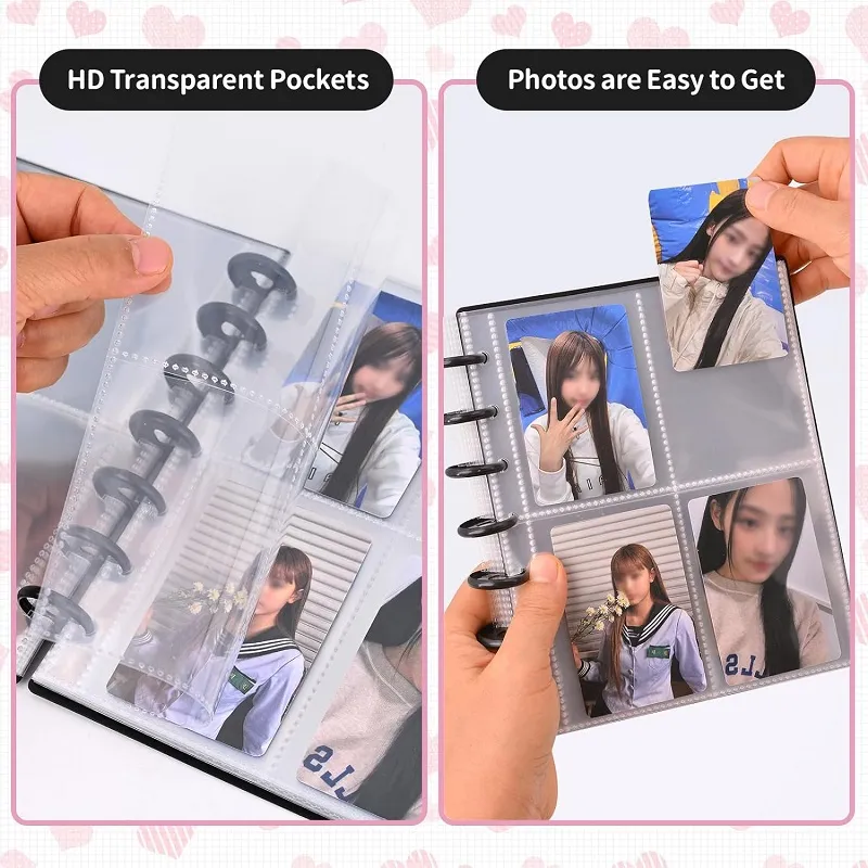 Фотоальбом с несколькими карманами Mini Kpop Photocard Sheets Sheets Cards Собрание книг фотокардовый держатель альбом Студенческие канцелярские товары