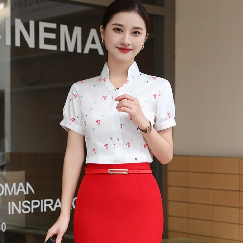 Salia de blusa impressa Menina de terno profissional Shenzhen Airline Uniforme uniforme