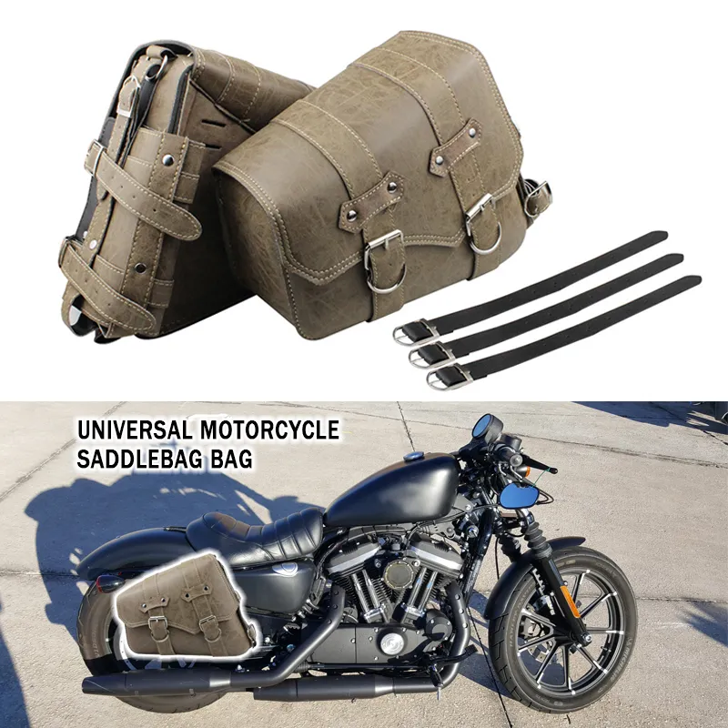 DHgate.com:Motorcycle Saddlebags PU Leather Storage Pouch