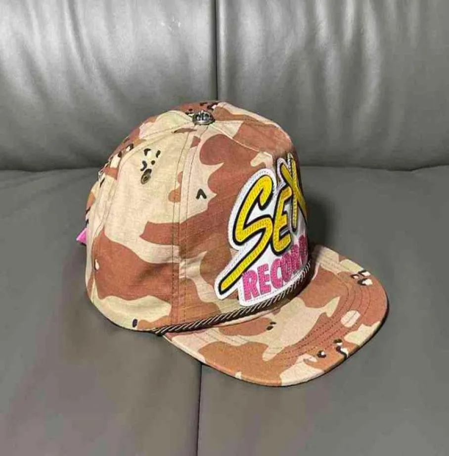 2022 CH Sex Record Basketball Caps Camouflage broderad hatt Fashion Ball Caps Män och kvinnor High Street Sunscreen Hats Outdoor H5027839