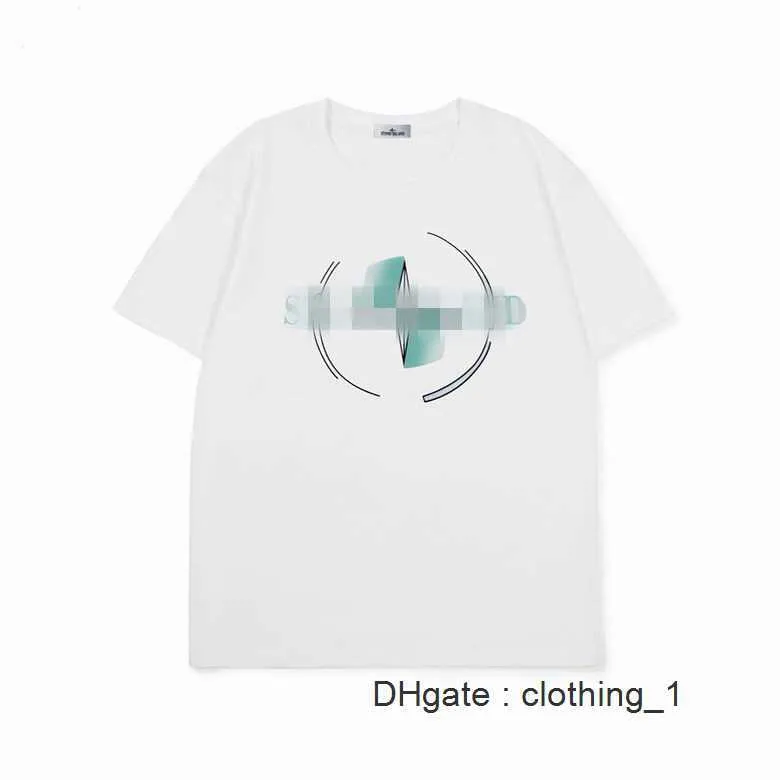 Męska firma koszulka Projektant Stone Tees Wysokiej jakości letnia męska oddychająca luźna odznaka przycisków miłośnicy mody ulicznej 100% bawełniany polo Massimo CP CO6G
