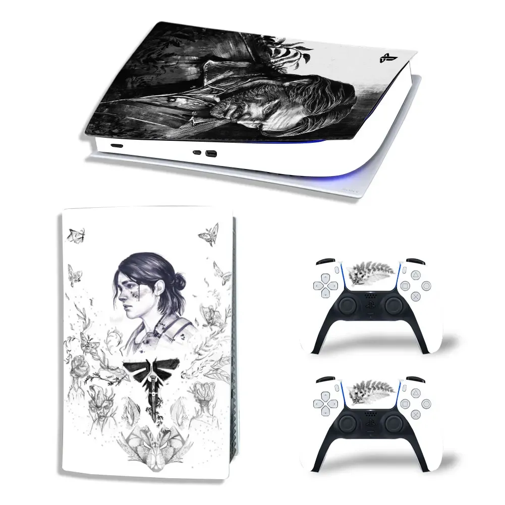 Aufkleber GameGenixx PS5 Digital Edition Skin Sticker Cool Design Protective Vinyl Wrap Abdeckung Full Set für PS5 -Konsole und 2 Controller