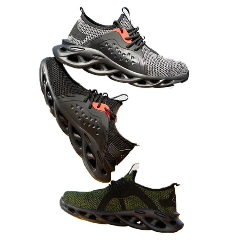 أحذية سلامة العمل Jackshibo للرجال أحذية الصيف التنفس العاملة الصلب أخمص القدمين مضادات البناء السلامة الأحذية الرياضية Y20051700539